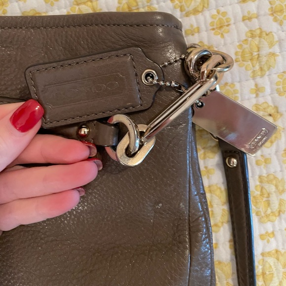 Leather Coach Purse Tote with strap Mink Color - Picture 4 of 7